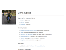 Tablet Screenshot of chriscoyne.com